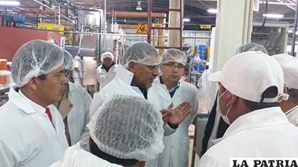 El viceministro Hinojosa visitó Panda /Ministerio de Trabajo
