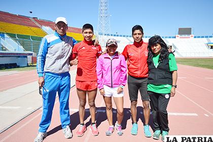 Atletas orureños que participarán en el Panamericano de Atletismo /LA PATRIA/Alex Zambrana