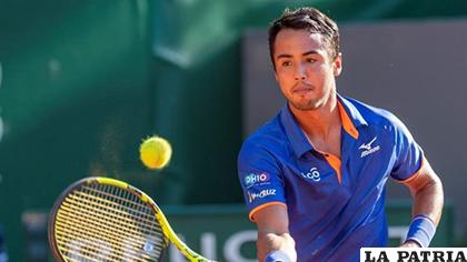 El boliviano Hugo Dellien con el objetivo de llegar a la cima del torneo en Hamburgo /puntodebreak.com