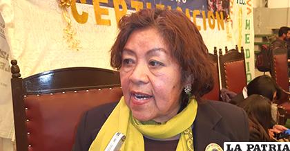 Directora general de Educación Alternativa, Silvia Chumira Rojas /LA PATRIA