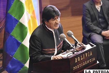 El presidente del Estado Evo Morales dio inicio a la exploración en el Departamento de La Paz /Daniel Miranda @APGNoticias