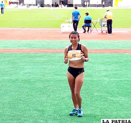Mayra Quispe en su participación en los Panamericanos /Cortesía Nemia Coca