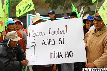 Pobladores del valle agrícola del Tambo marchan en contra del proyecto minero Tía María /EFE