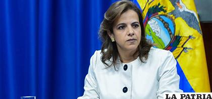 La ministra del Interior de Ecuador, María Paula Romo /El Nacional
