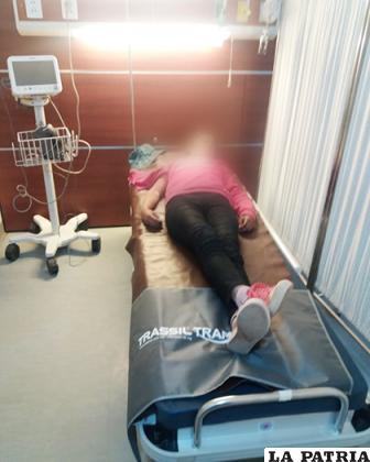 Una de las tres personas que fueron atendidas en el hospital Oruro-Corea /LA PATRIA