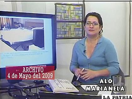 La periodista Marianela Montenegro en una imagen tomada del diario Correo del Sur/ANP