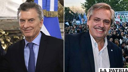 El actual mandatario argentino, Mauricio Macri y el peronista Alberto Fernández, candidatos presidenciales /wp.com