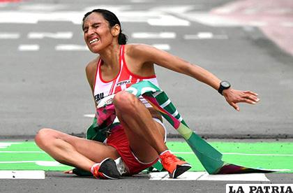 La atleta peruana se cobra revancha en los Panamericanos realizados en su país /AFP