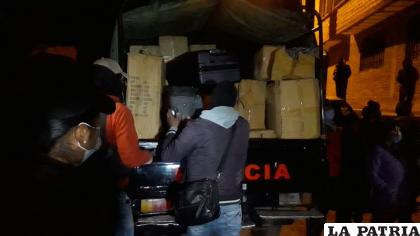 La Policía secuestró la mercadería robada por los antisociales /LA PATRIA
