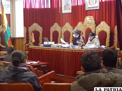 Durante el desarrollo de la audiencia presentada por Zenón Pizarro /ALDO