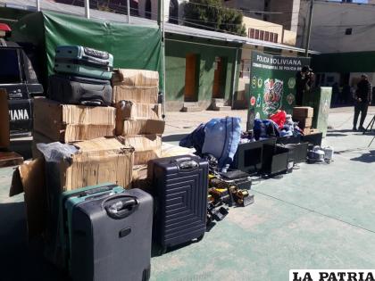 Se expusieron los objetos robados secuestrados en la casa alquilada por los antisociales /LA PATRIA
