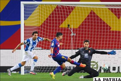 La acción en la que Suárez anota el único gol del partido /as.com