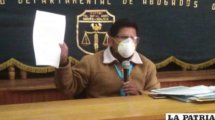 Chambi señala que la denuncia tiene fundamento
/Ovidio Cayoja /LA PATRIA