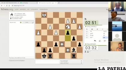 Durante el desarrollo del campeonato mediante la plataforma Zoom /internet