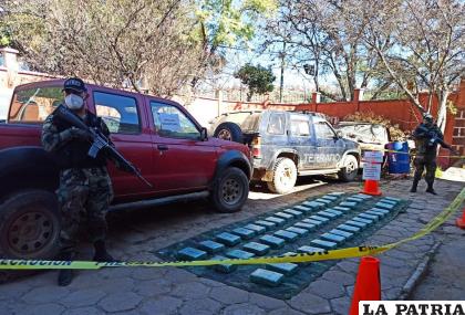 Fueron encontrados 45 paquetes tipo ladrillo para su comercialización /Felcn
