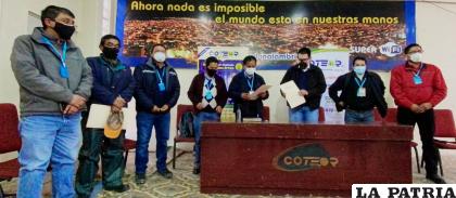 Durante el acto de entrega oficial de los trabajos de implementación /LA PATRIA