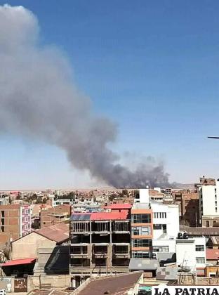 La quema indiscriminada emana humareda que llega a la ciudad de Oruro /LA PATRIA /archivo