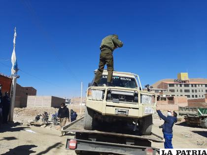 El motorizado del CEO fue trasladado a la Felcc /LA PATRIA