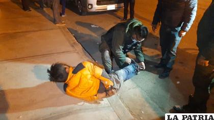 El antisocial fue maniatado luego de ser sorprendido en flagrancia /LA PATRIA
