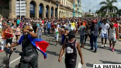 Las protestas y represión se reportaron el domingo 11 de julio /Archivo France 24