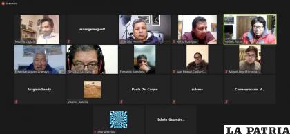 La reunión virtual en la que se eligió al directorio 21-23 /CAPTURA