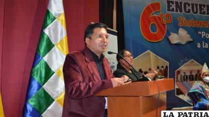  El ministro de Educación, Adrián Quelca /OPINIÓN BOLIVIA