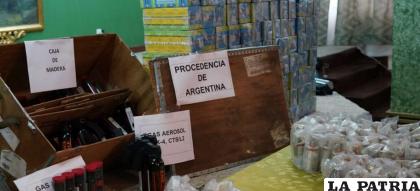 Material antidisturbios encontrado por la Policía del país /EL DEBER