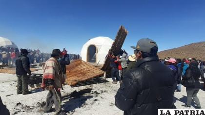 Las acciones de vandalismo se registraron en el Salar de Thunupa /RR.SS.