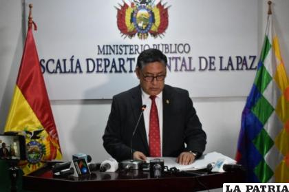 El fiscal General, Juan Lanchipa se encargó del informe /APG