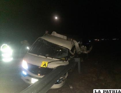 El vehículo quedó de esta manera tras el accidente /LA PATRIA