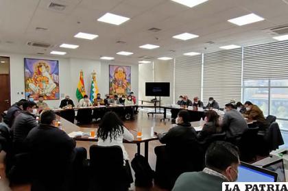 La reunión de ambos departamentos realizada en La Paz /INTERNET