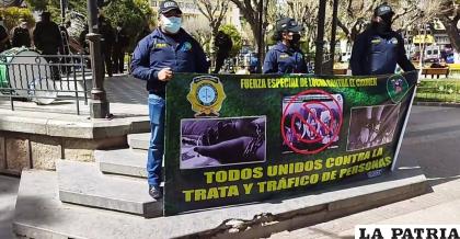 Una retreta y mensajes para prevenir la Trata de Personas /LA PATRIA