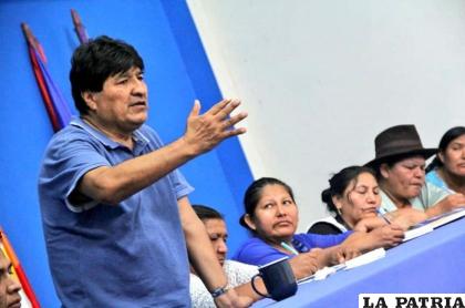 El líder del MAS, Evo Morales, en una aparición reciente /FACEBOOK EVO MORALES
