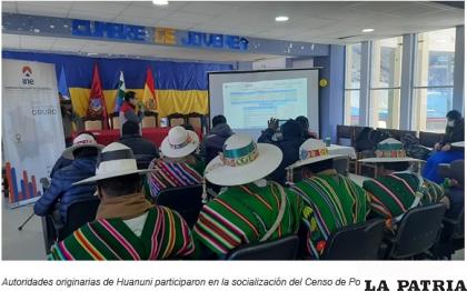 Actualmente se desarrolla la etapa precensal en diferentes regiones del país, entre ellas Oruro /INE
