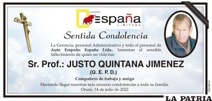 Sr. Prof.: JUSTO QUINTANA JIMENEZ