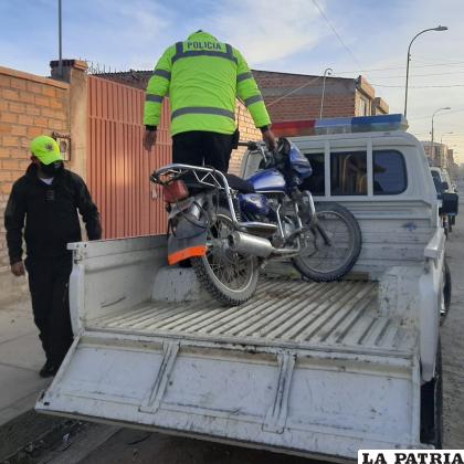 La moto fue guardada en un garaje /LA PATRIA