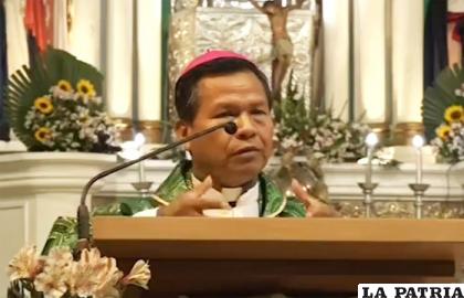Monseñor René Leigue, arzobispo de Santa Cruz / FOTO CAPTURA