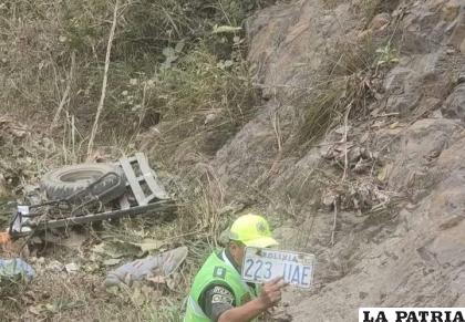 El motorizado se embarrancó aproximadamente 150 metros /rr.ss.