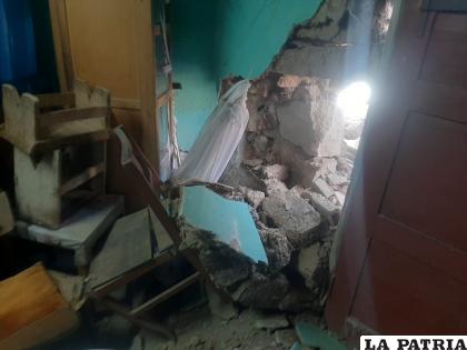 En la casa afectada vive una adulta mayor que no puede caminar
 /LA PATRIA
