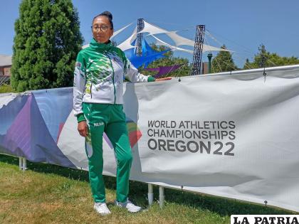 Jaaneth Mamani Roque lista para competir en 35 kilómetros Marcha /Walter Challapa
