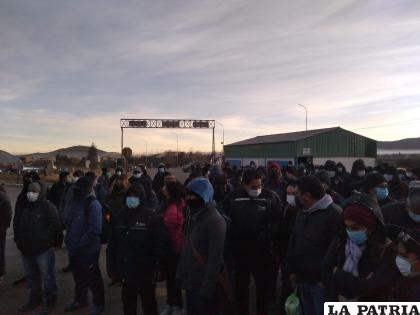 Trabajadores movilizados al interior de la EMV /Cortesía

