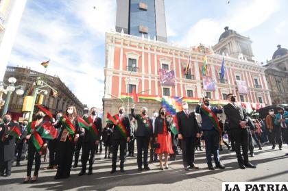Autoridades locales aparecen en uno de los actos protocolares realizados en La Paz /Gobierno Municipal de La Paz