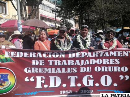 Gremiales que respaldan a Tito Quispe como ejecutivo /LA PATRIA