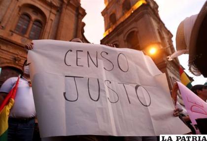 Manifestación en contra de la postergación del Censo /RR.SS.