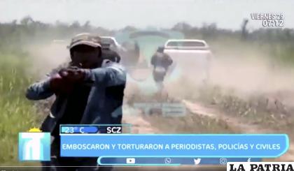 La fotografía de archivo muestra a uno de los secuestradores de periodistas, en octubre de 2021 
/Captura Red ATB