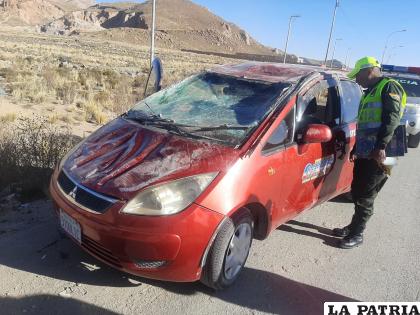 Reportaron daños materiales de consideración en el automóvil 
/LA PATRIA
