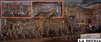 Melchor Pérez de Holguín: Entrada del Virrey Morcillo en Potosí, 1716