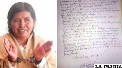 Elvira lleva más de siete años en reclusión / Erbol