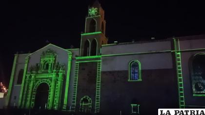 El Santuario del Socavón se iluminó con la técnica artística audiovisual /LA PATRIA