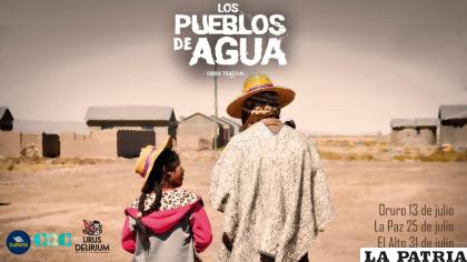 Afiche oficial de la obra Los Pueblos del Agua /Cortesía